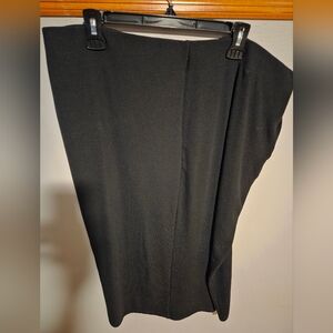 Bar III Classic Black Midi Skirt